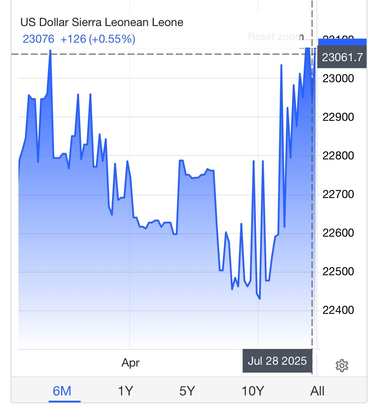 Leone indicates volatility against dollar in mid-year review